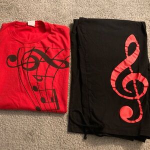 Red Musical Note Graphic lg. PJ’s